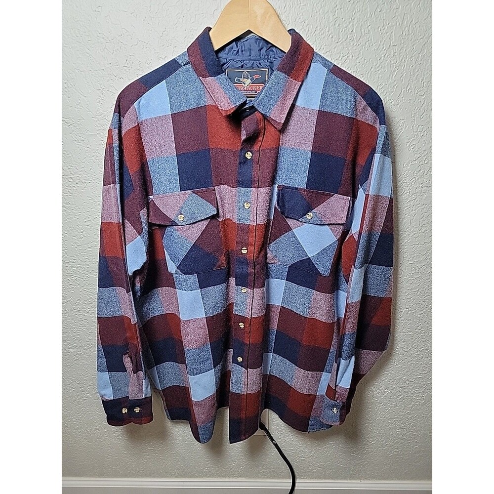 Vintage Basskicker Sportswear XXL Plaid Flannel Shirt Jacket Lined Shacket